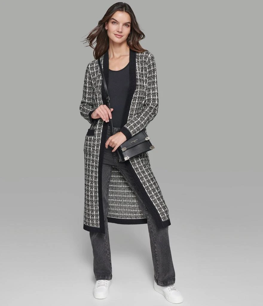 Karl Lagerfeld Paris TWEED DUSTER CARDIGAN 8