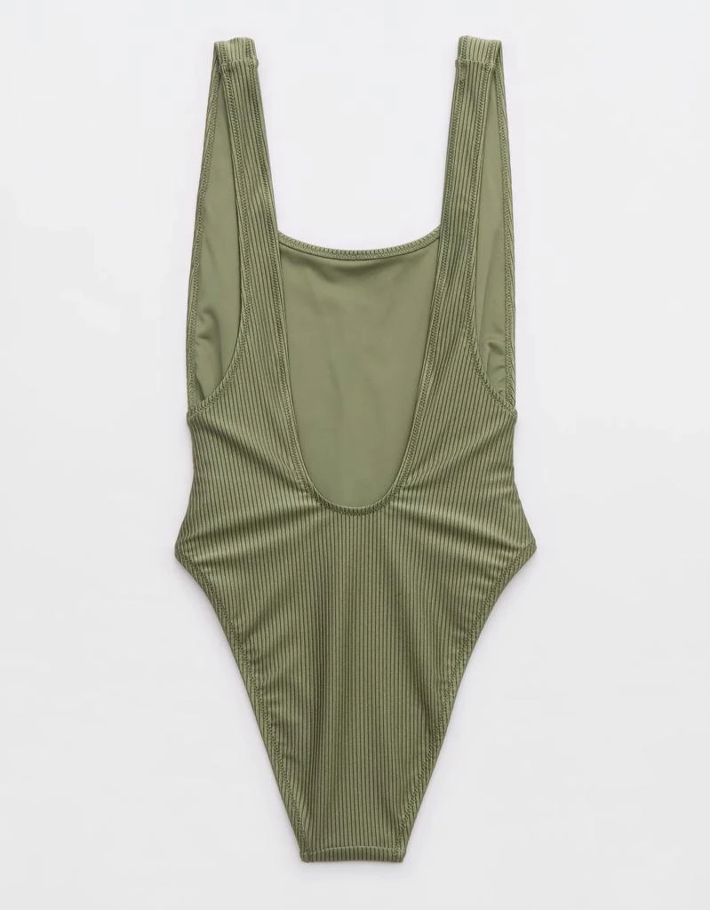 Aerie Aerie Shine Rib Birthday Scoop Cheekiest One Piece Swimsuit 4