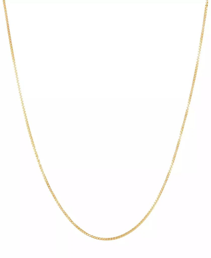 Box Link 20" Chain Necklace in 14k Gold