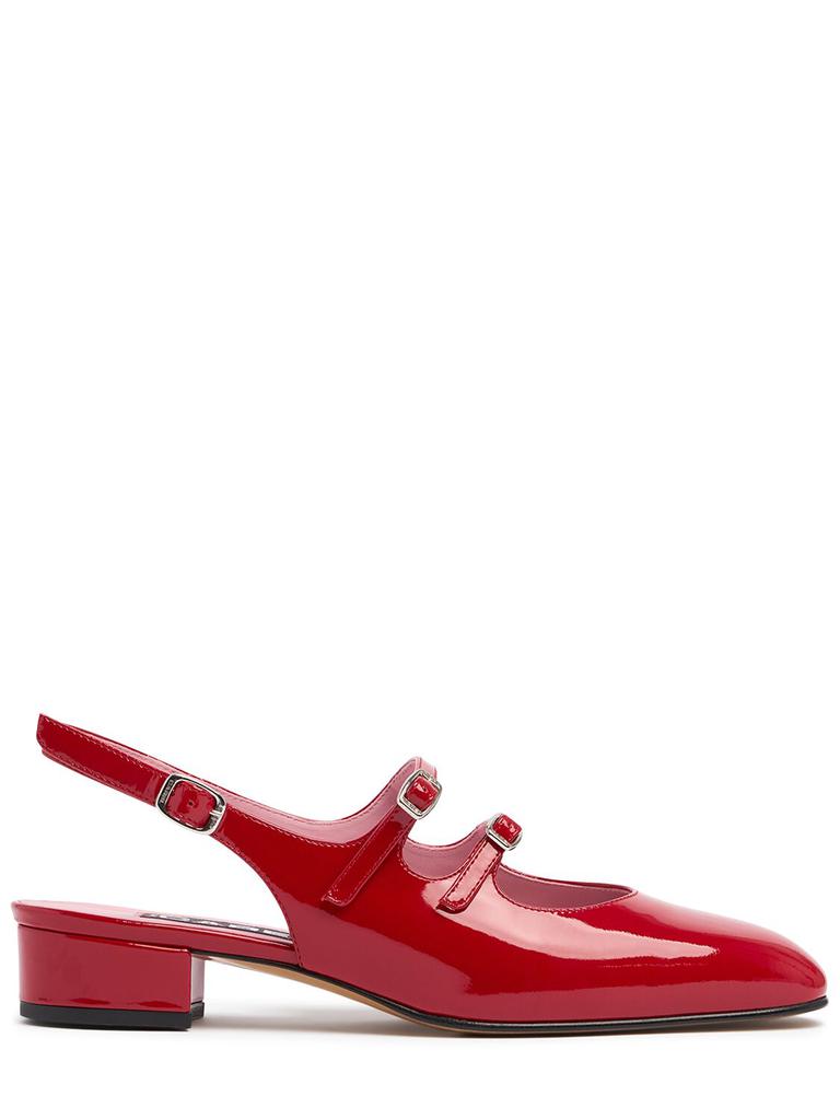 CAREL 20mm Peche Leather Slingback Heels