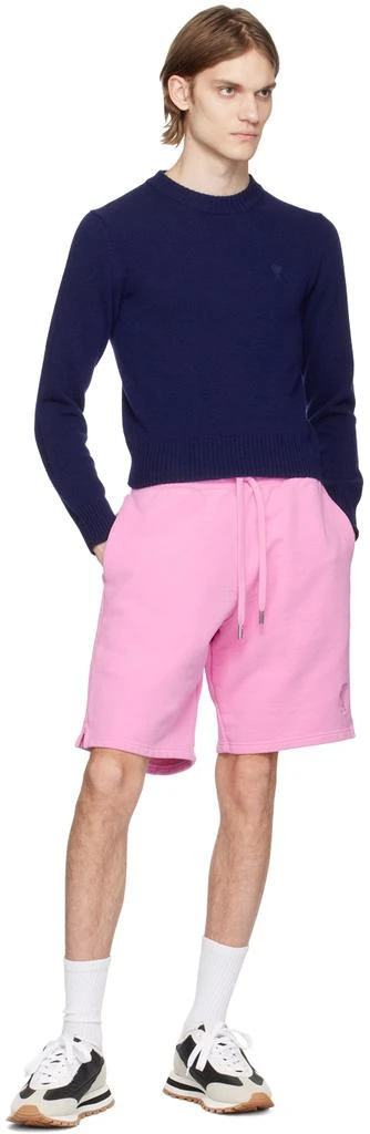 AMI Paris Pink Ami De Cœur Shorts 4