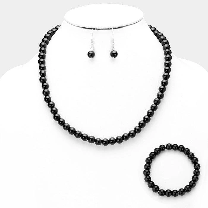 FASHNZFAB 12PCS - Faux Pearl Necklace Set 2