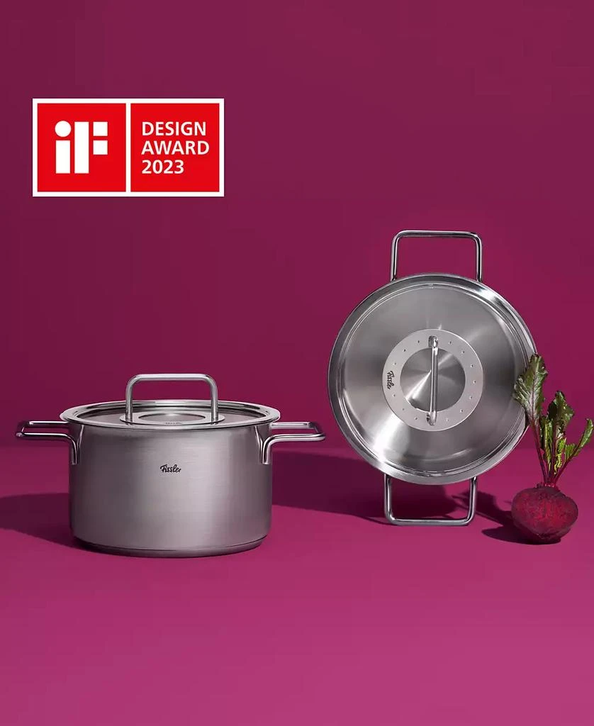 Fissler Pure Collection Stainless Steel 2.2 Quart Stock Pot with Glass Lid 6