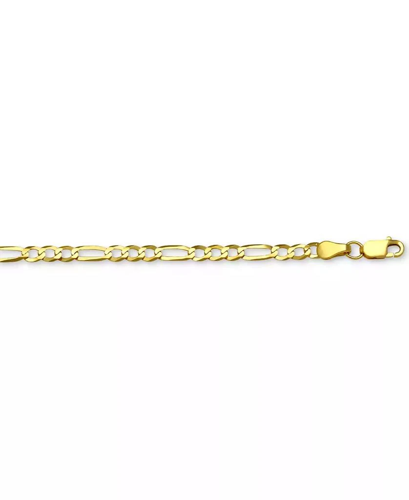 Italian Gold 22" Figaro Link Chain Necklace (3-1/5mm) in Solid 14k Gold 4