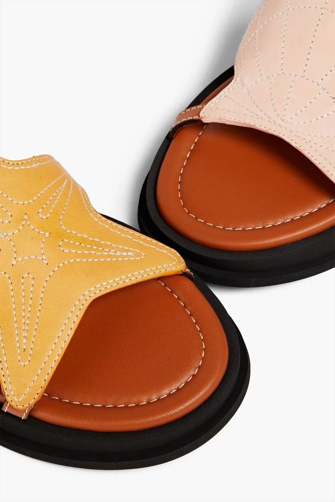 Zimmermann Topstitched leather sandals 5