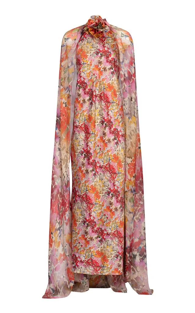 Silvia Tcherassi Silvia Tcherassi - Sabina Cape-Detailed Silk-Blend Gown - Multi - M - Moda Operandi 1