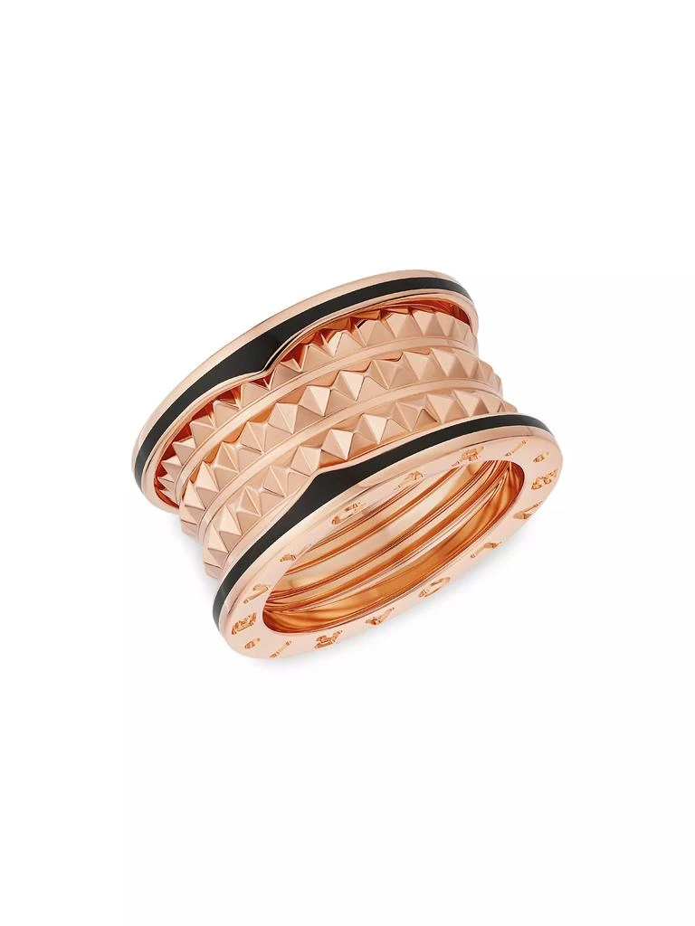 BVLGARI B.zero1 Rock 18K Rose Gold &amp; Black Ceramic 4-Band Ring 1