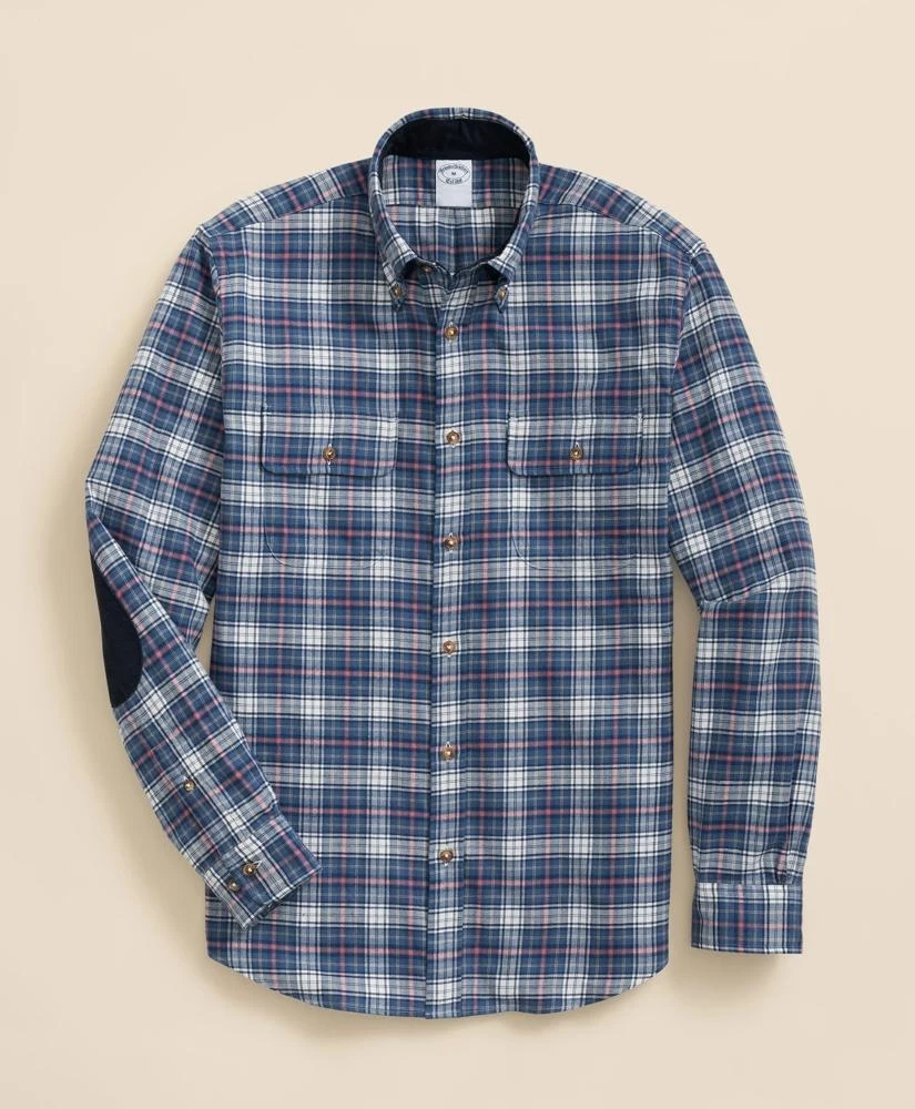 Brooks Brothers Cotton-Cashmere Flannel Plaid Sport Shirt