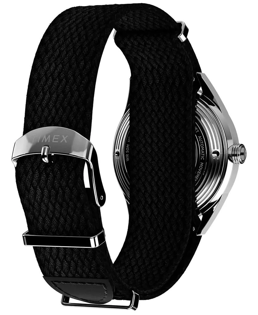 Timex Men's Mechanical Automatic Black Nylon Strap Watch, 38mm 3