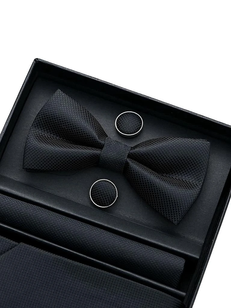 Moustache Crosshatch Tie Set 4