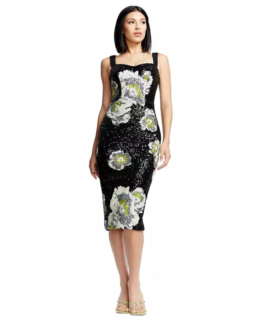 Dress The Population Women's Nicole Floral-Sequined Midi Dress 1