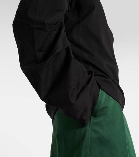 Dries Van Noten Ruched cotton jersey sweatshirt - Hoodies