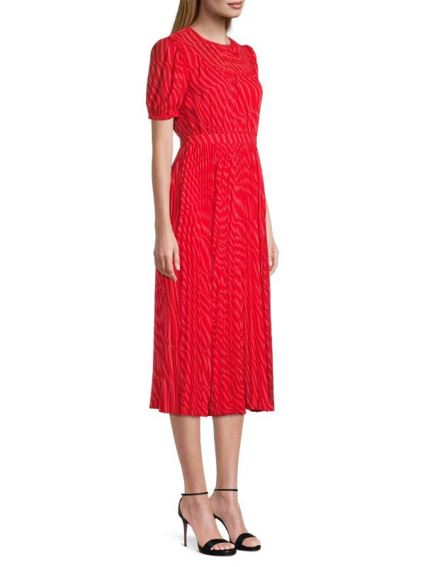Alice by Temperley Elyse Striped Pleated Midi Dress 3