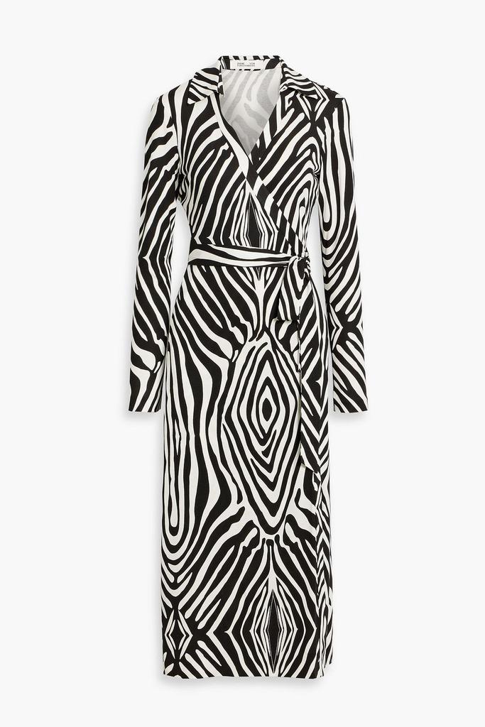 Diane von Furstenberg Abigail zebra-print silk-jersey midi wrap dress