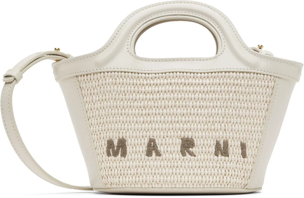 Marni White Tropicalia Micro Tote 1