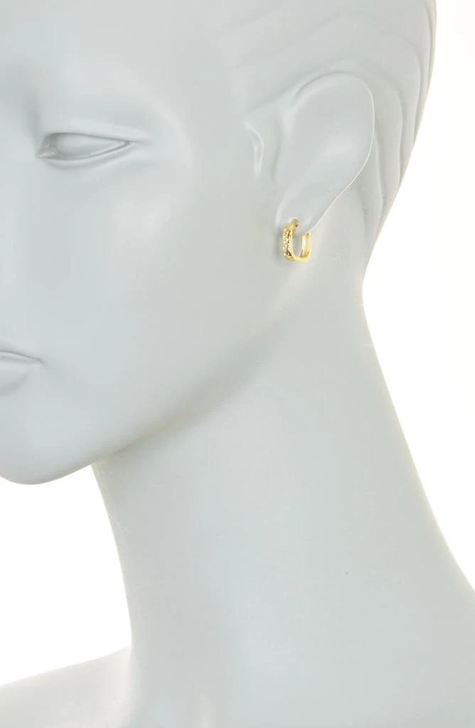 Savvy Cie Jewels 18K Gold Plated Sterling Silver Square Hoop Earrings 2