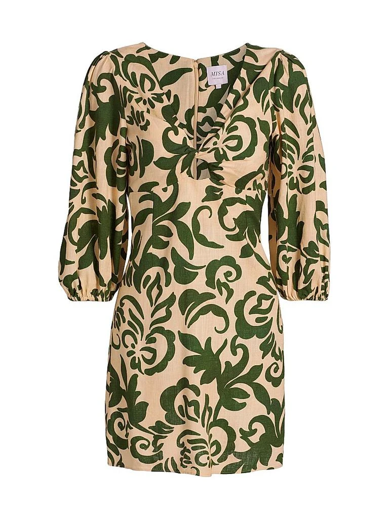 MISA Willa Printed Keyhole Minidress 1