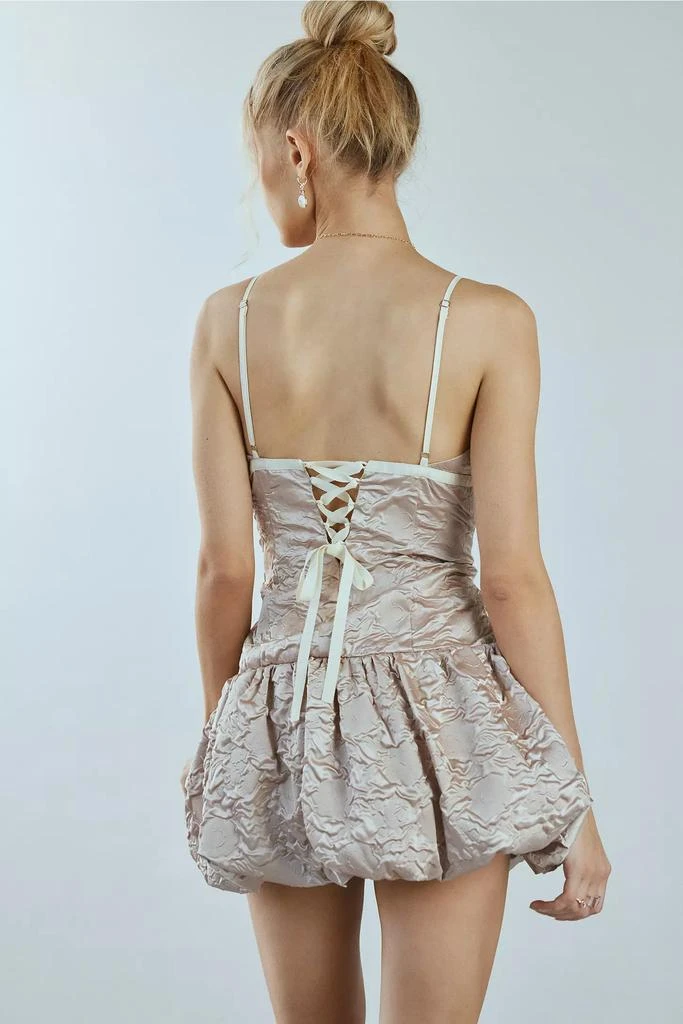 For Love & Lemons For Love & Lemons Flower Satin Mini Dress 5