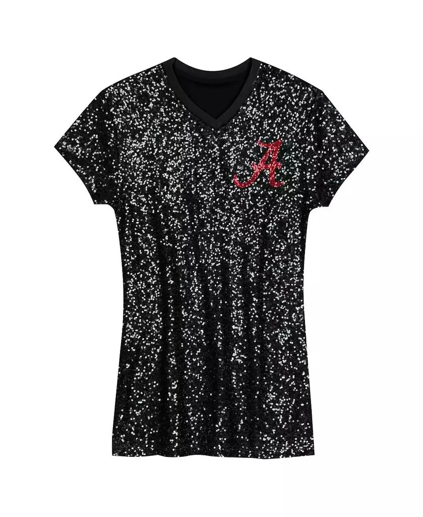 Outerstuff Preschool Black Alabama Crimson Tide Sequin V-neck Dress 2