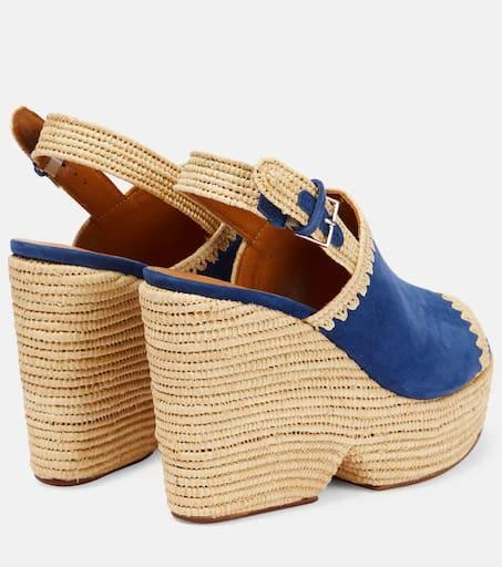 Clergerie Damya suede wedge sandals 3