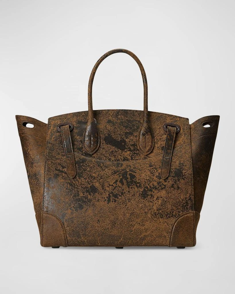 Ralph Lauren Soft Ricky 33 Printed Flocked Denim Bag 5