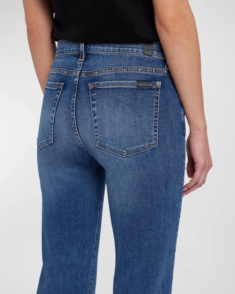 7 For All Mankind Dojo Stretch Flare Jeans with Studs 4