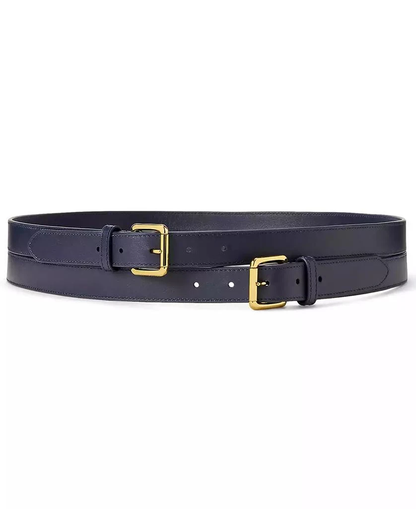 Ralph Lauren Double-Buckle Stacked Wide Belt