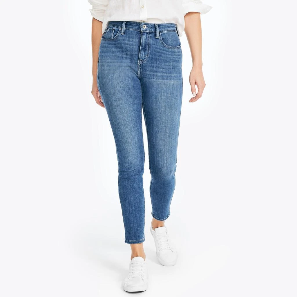 Nautica Womens True Flex High-Rise Curvy Fit Skinny Denim 1