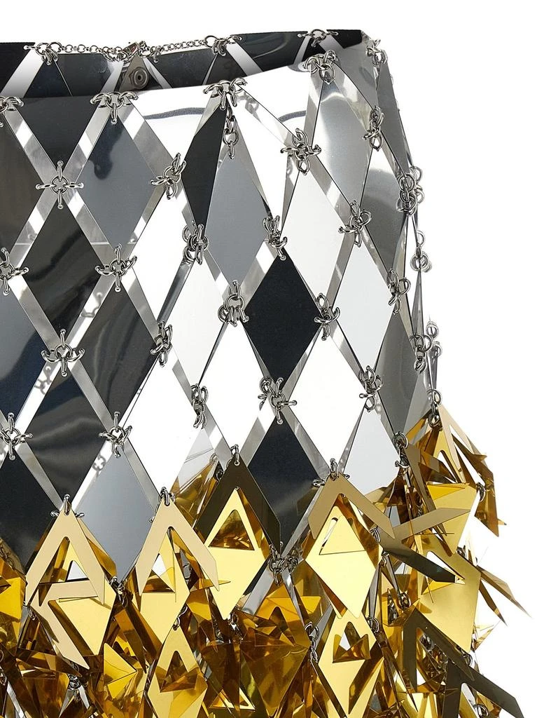 Paco Rabanne Paco Rabanne Spikey-Fringed Mirrored Mini Skirt 3