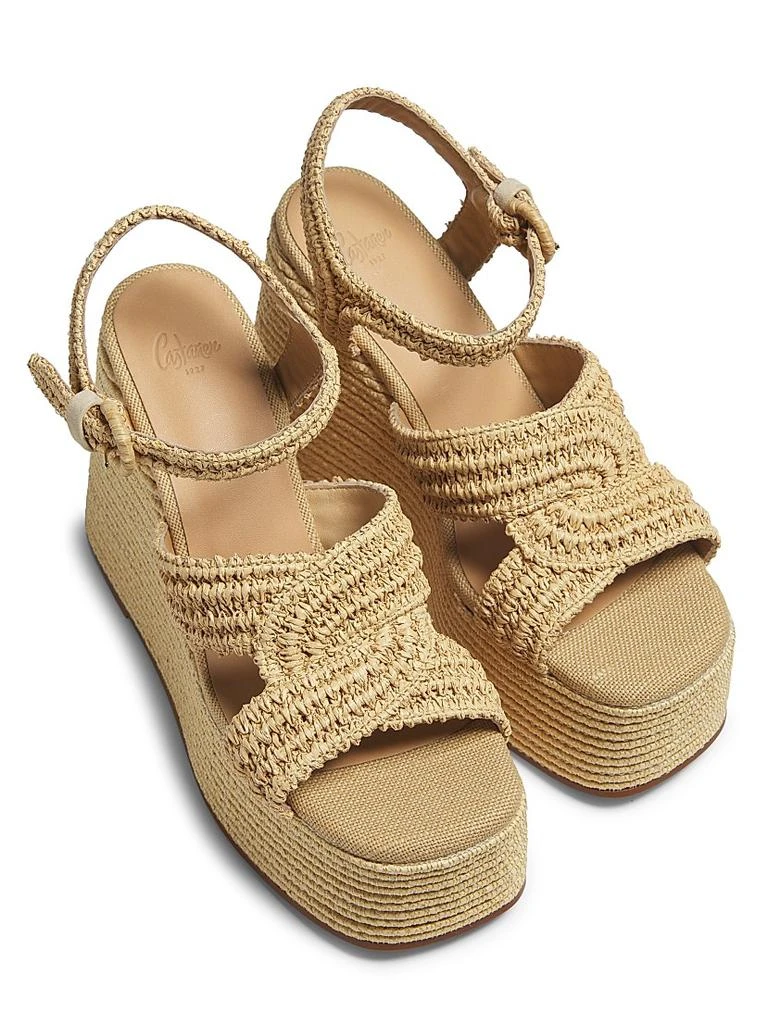 CASTAÑER Fiodora Raffia Wedge Sandals 4