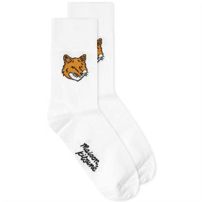 Maison Kitsune FOX MOTIF COTTON BLEND SOCKS