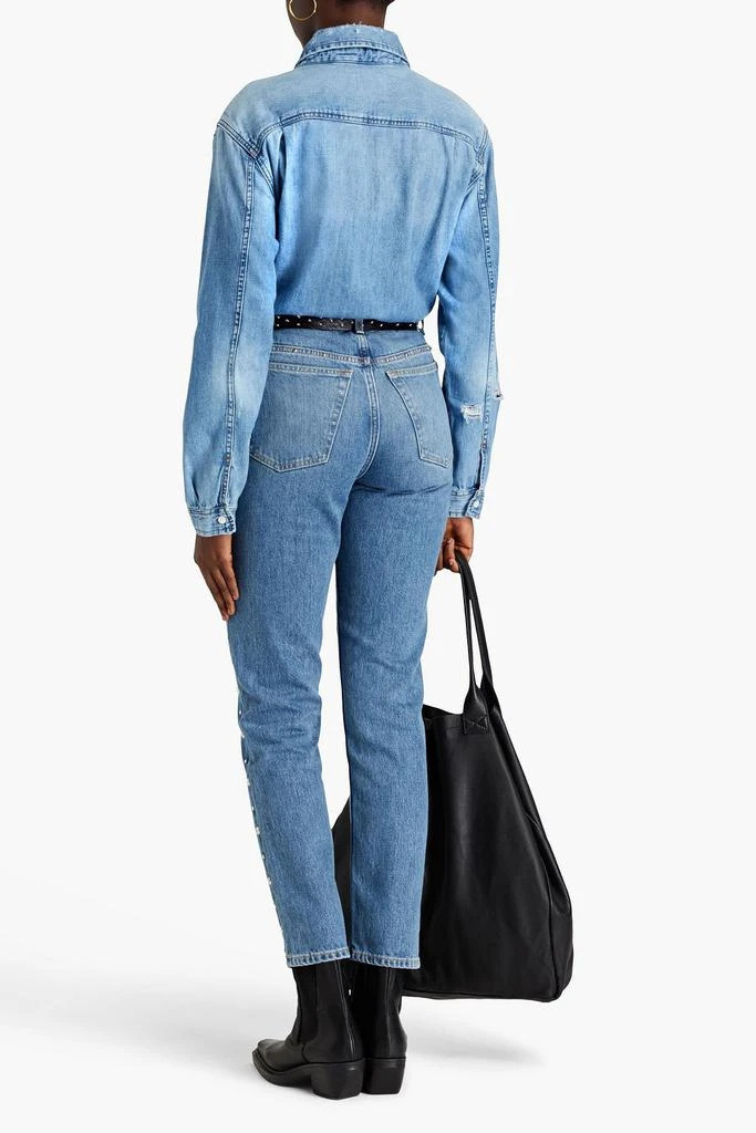 Re/Done 70s studded high-rise straight-leg jeans 3