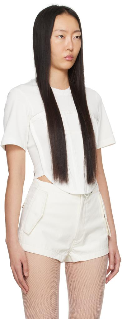 Dion Lee White Corset T-Shirt