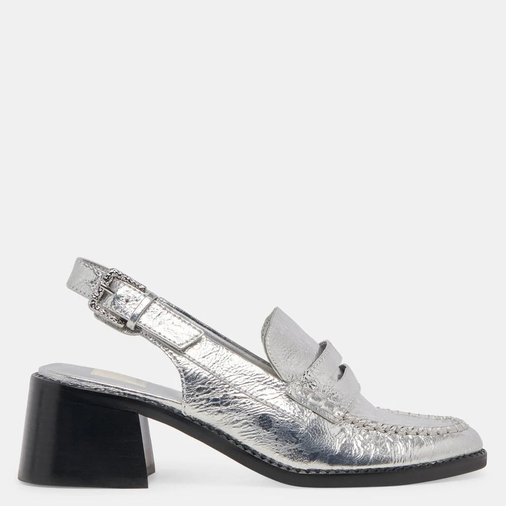 Dolce Vita Hardi Heels Silver Distressed Leather 1