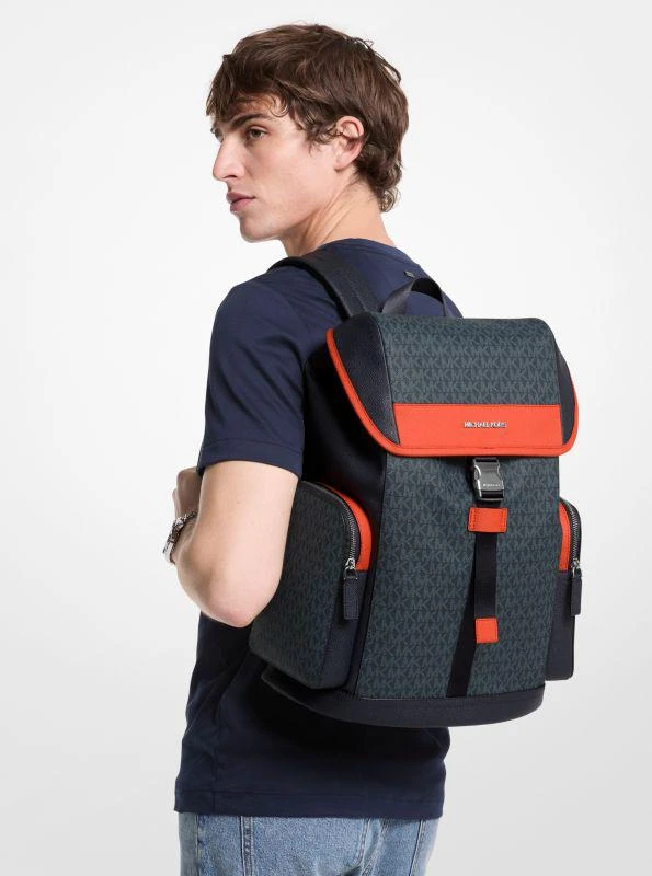 Michael Kors Cooper Color-Block Signature Logo Backpack 4