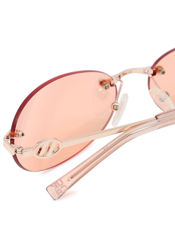 Le Specs Slinky rimless oval-frame sunglasses  3