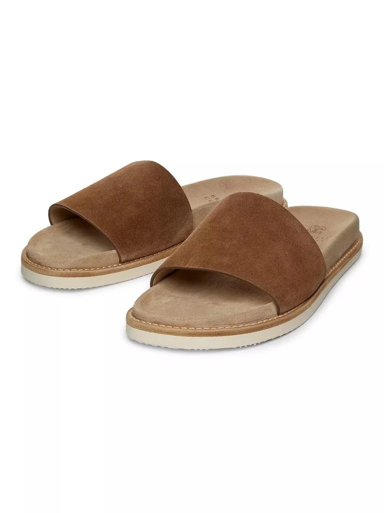Brunello Cucinelli Suede Slide Sandals 2