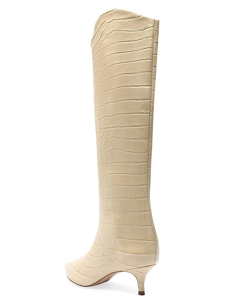 Schutz Maryana Crocodile-Embossed Leather Knee-High Boots 3