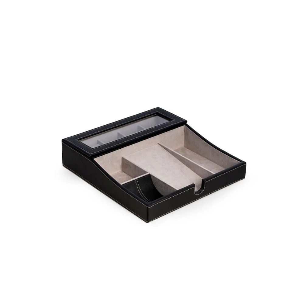 Bey-Berk Valet Tray with Multi-Compartment Storage 3