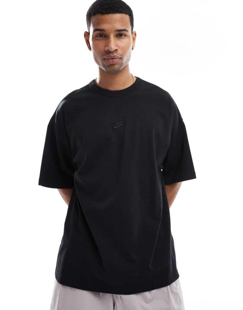 NIKE Nike premium essentials heavyweight oversized t-shirt in black 1