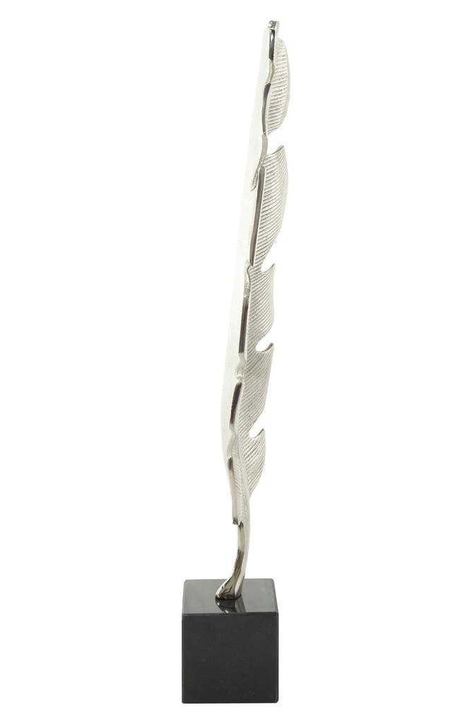 UMA Textured Silver Feather Statue 6