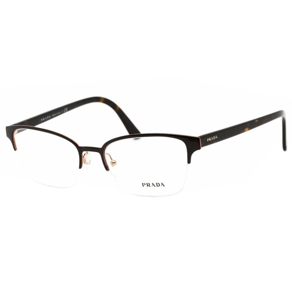 Prada Prada Women's Eyeglasses - Top Brown Rose Gold Rectangular Frame | PR 61XV 3311O1 1