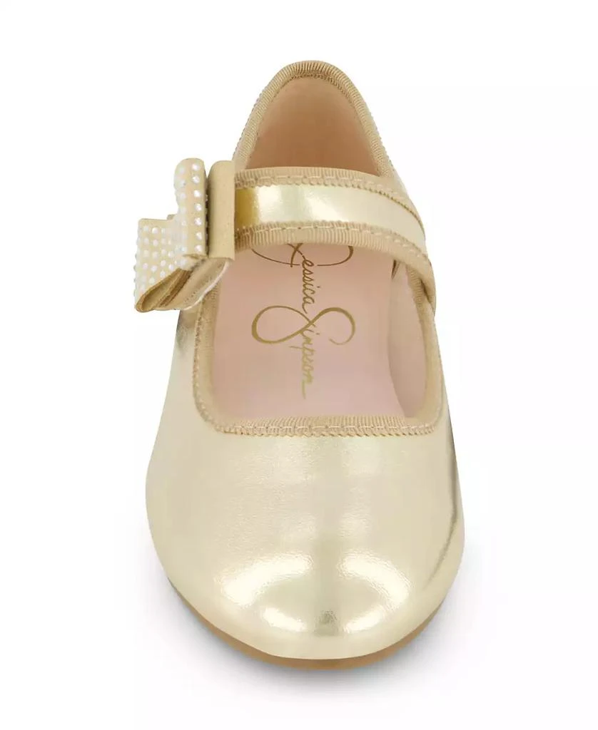Jessica Simpson Little and Big Girls Amy Crystal Bow Ballet Flat 2