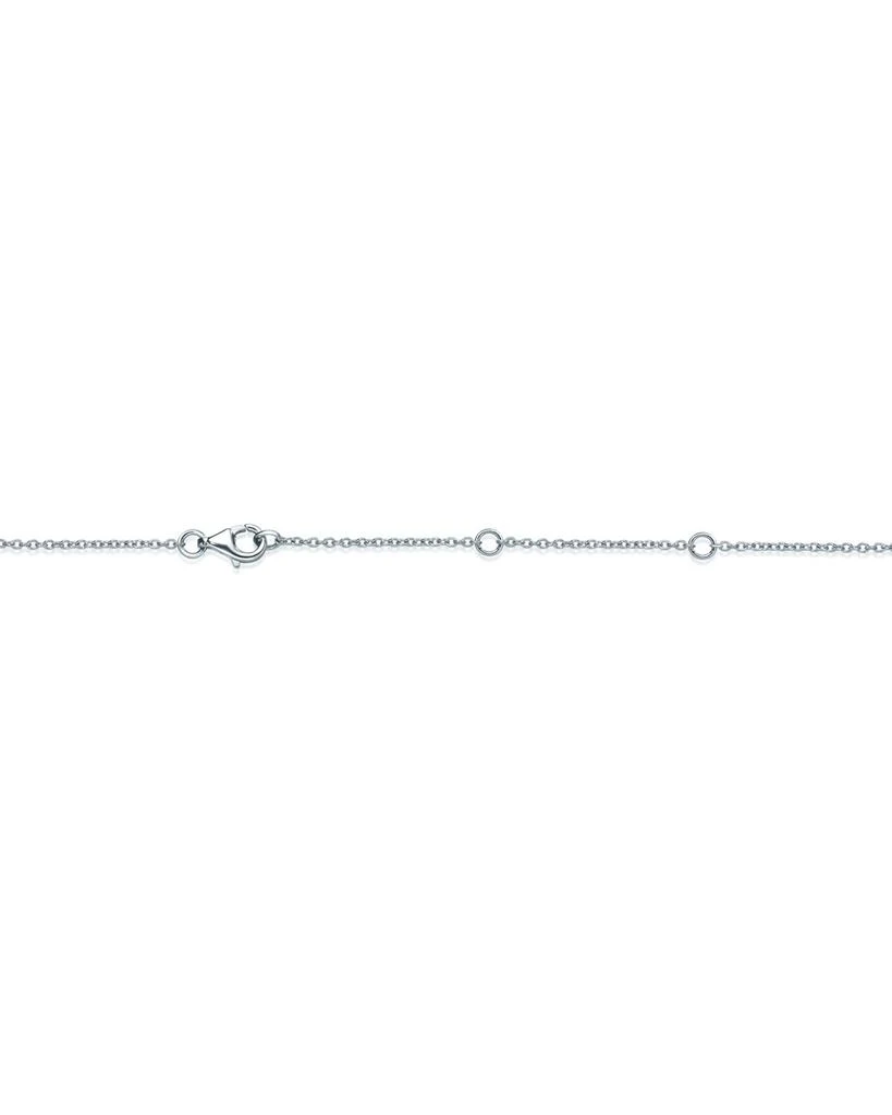 Memoire 18k White Gold Diamond Bouquet Fashion Necklace, 18"L, 0.18tcw 3