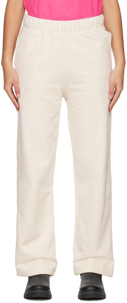 Ganni Off-White Software Loose Fit Lounge Pants