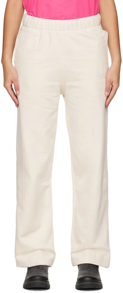 Ganni Off-White Software Loose Fit Lounge Pants 1
