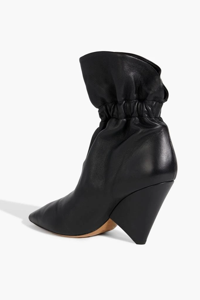 Isabel Marant Lileas gathered leather ankle boots 3