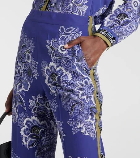 ETRO Paisley high-rise silk wide-leg pants 4