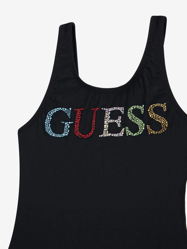 GUESS Girls Logo Swimsuit in Black 3