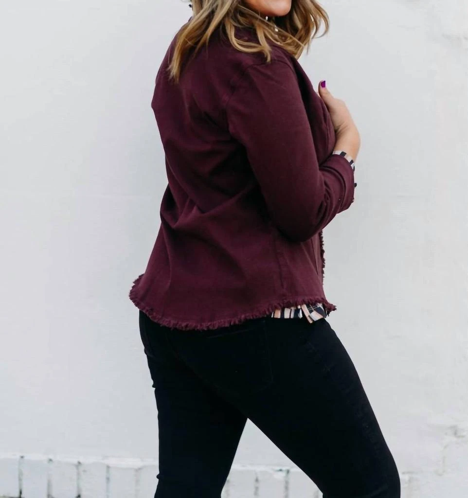 Multiples Multiples - Rolled Stand Collar Open Front Jacket 4